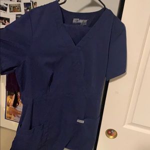 Greys anatomy scrub set large top medium bottoms
